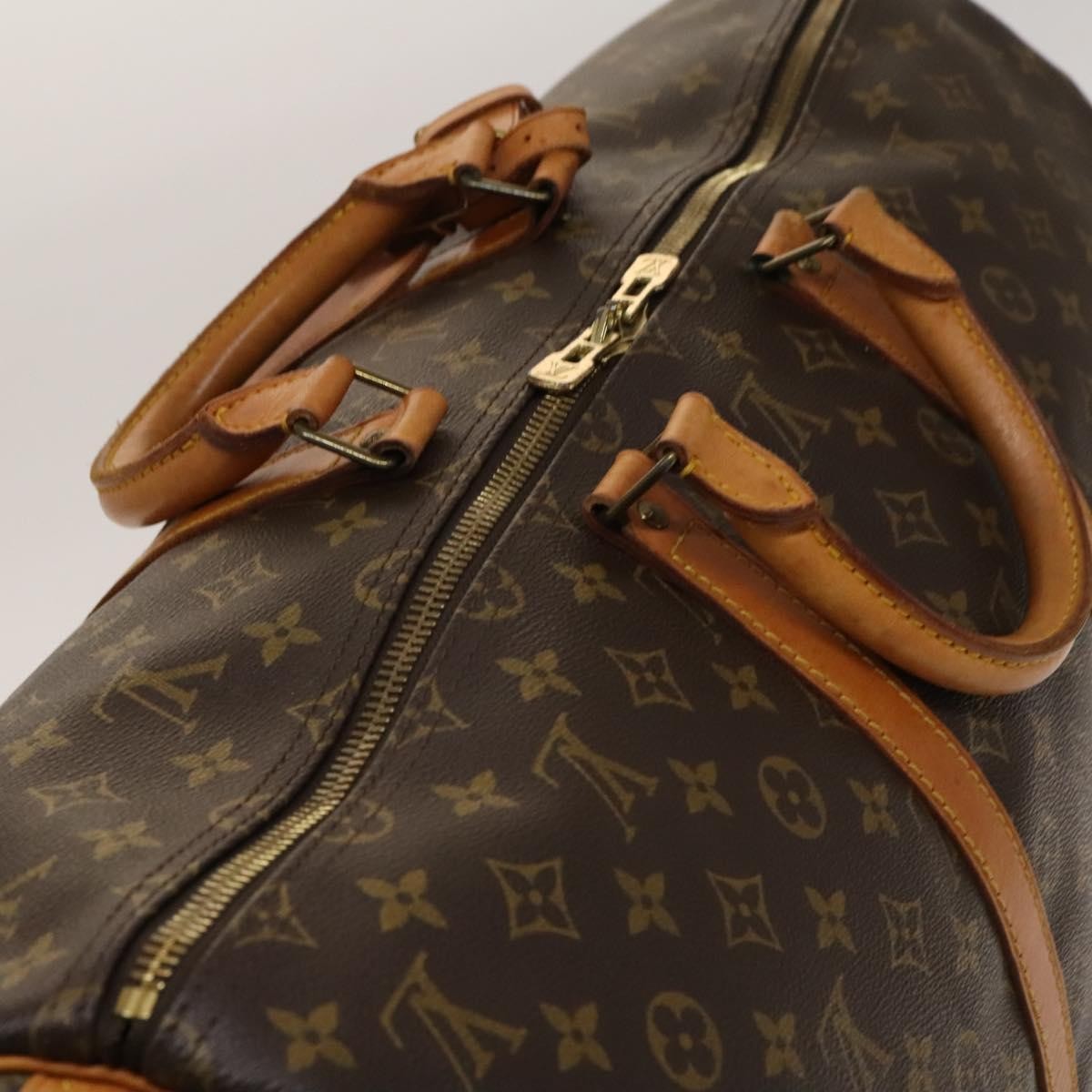 Louis Vuitton Keepall Bag Monogram Canvas, BROWN, CANVAS, Travel bag