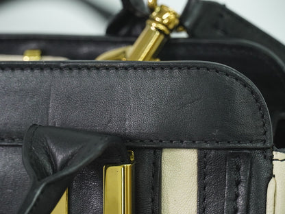 Chloe Alice Satchel Leather, BEIGE, LEATHER, Handbag