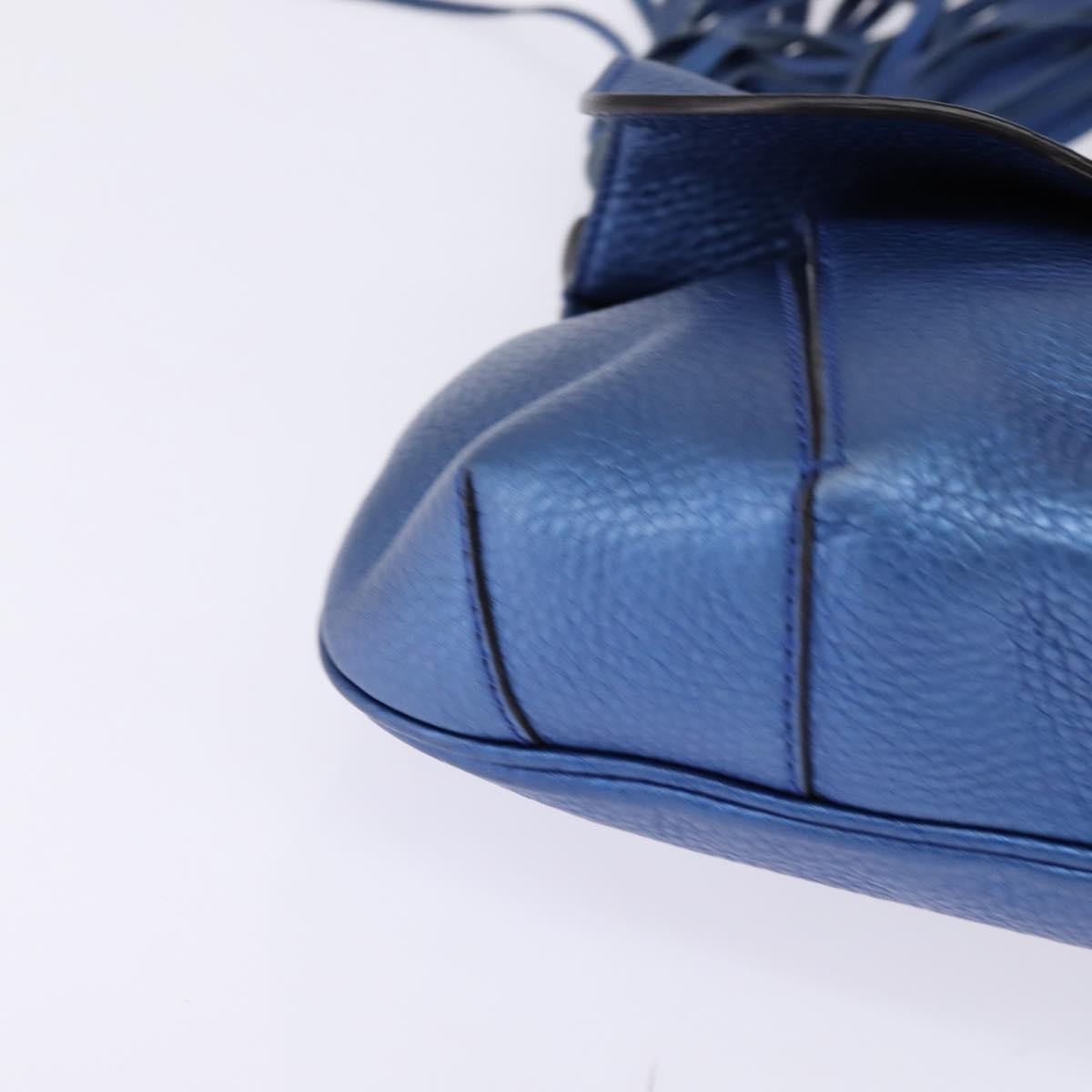 Gucci Nouveau Fringe Crossbody Bag Leather, BLUE, LEATHER, Shoulder bag