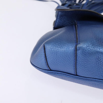 Gucci Nouveau Fringe Crossbody Bag Leather, BLUE, LEATHER, Shoulder bag