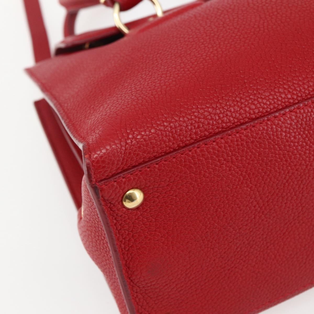 Salvatore Ferragamo Lotty Satchel Leather, RED, LEATHER, Handbag