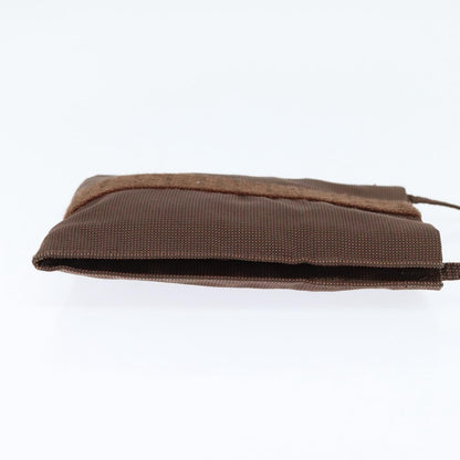 Hermes Herline Crossbody Canvas, BROWN, CANVAS, Clutche & pouche