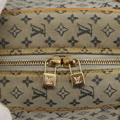 Louis Vuitton Marie Handbag Mini Lin, BLUE, CANVAS, Handbag