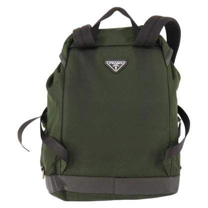 Prada Double Front Pocket Backpack Tessuto, KHAKI, NYLON, Backpack