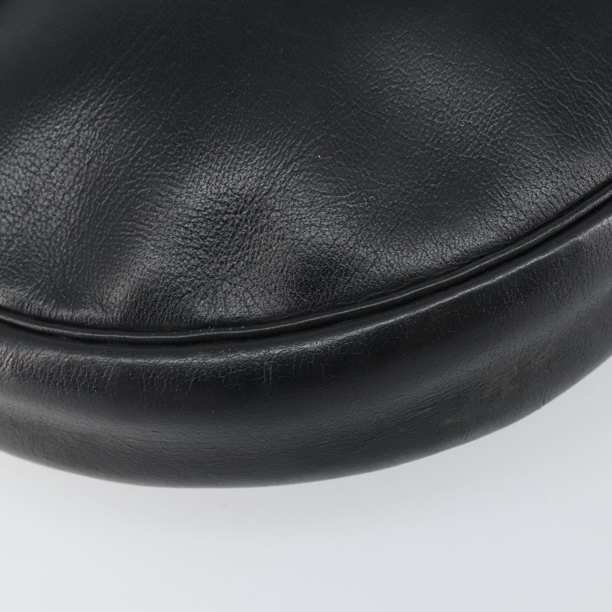 Christian Dior Vintage Shoulder Bag Leather, NAVY, LEATHER, Shoulder bag