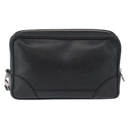 Louis Vuitton Pavel Handbag Taiga Leather, BLACK, LEATHER, Clutche & pouche