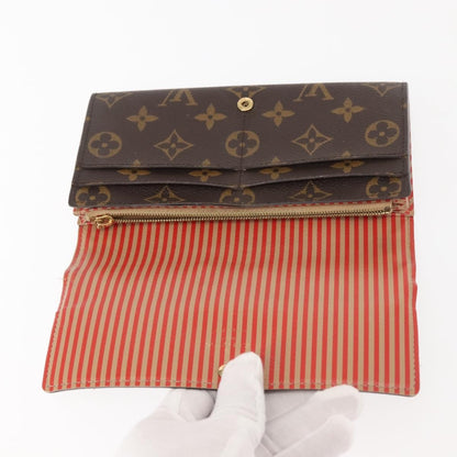 Louis Vuitton Vintage Sarah Wallet Monogram Canvas, BROWN, CANVAS, Wallets