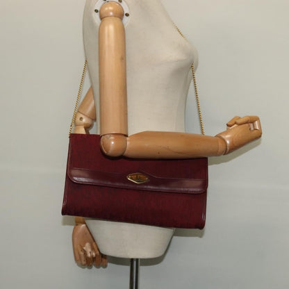 Christian Dior Vintage Trotteur Chain shoulder bag Canvas, RED, CANVAS, Shoulder bag