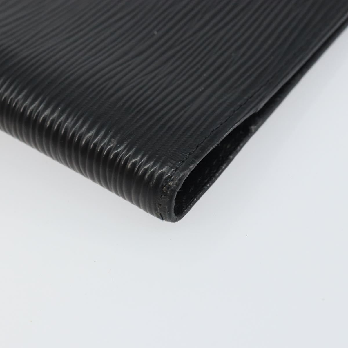 Louis Vuitton Agenda Cover Epi Leather, BLACK, LEATHER, Wallets