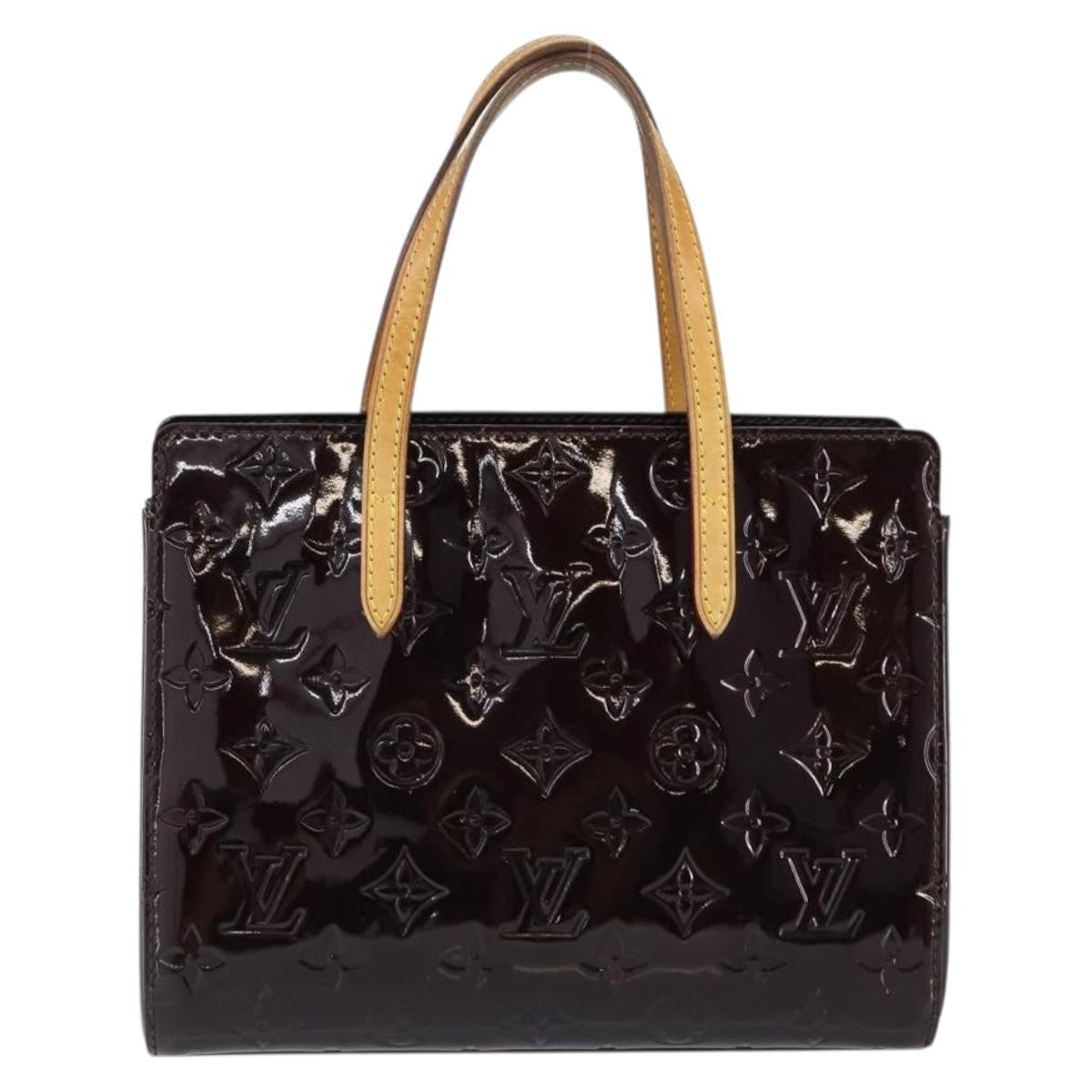 Louis Vuitton Catalina Handbag Monogram Vernis, PURPLE, PATENT_LEATHER, Handbag