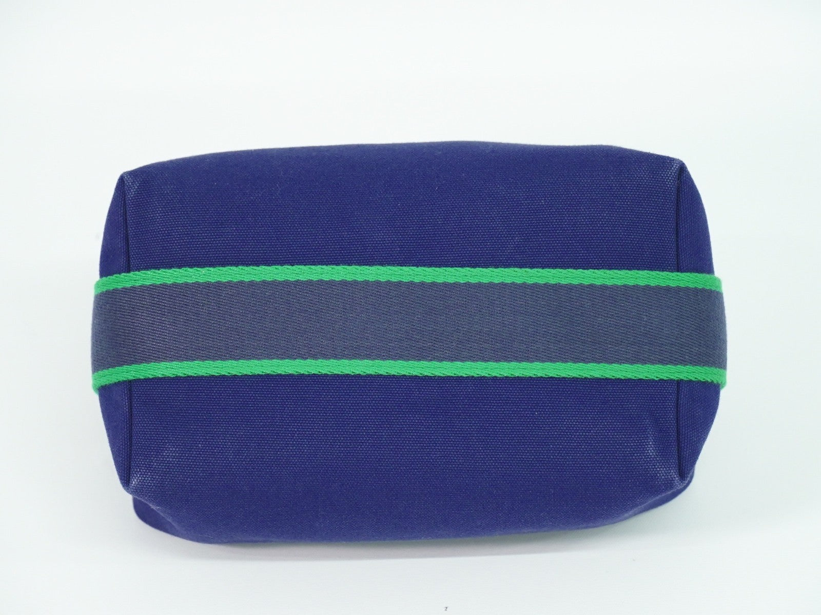 Hermes Bride à Brac Wool, NAVY, CANVAS, Handbag