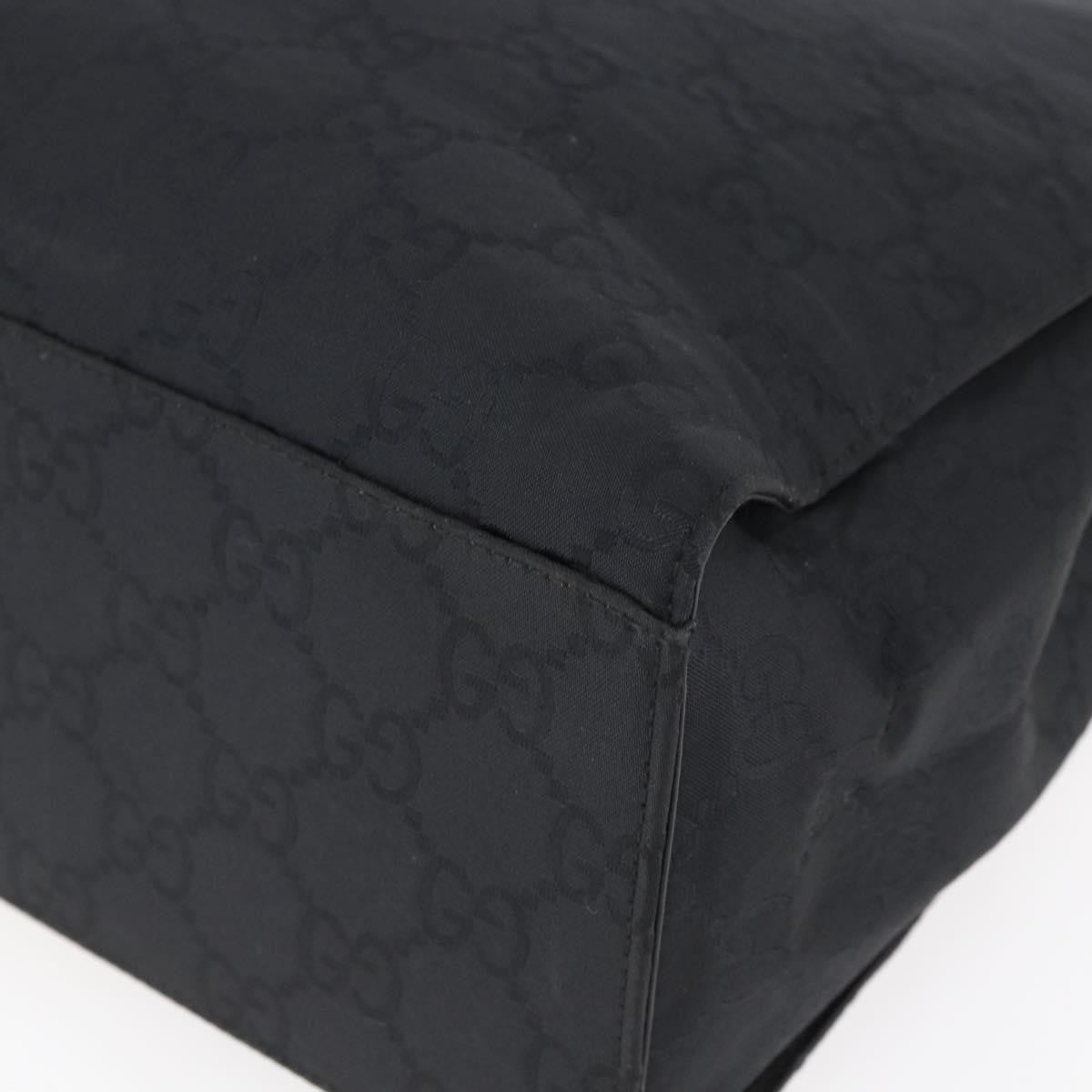 Gucci Vintage Bamboo Handle Tote GG Nylon, BLACK, NYLON, Tote bag