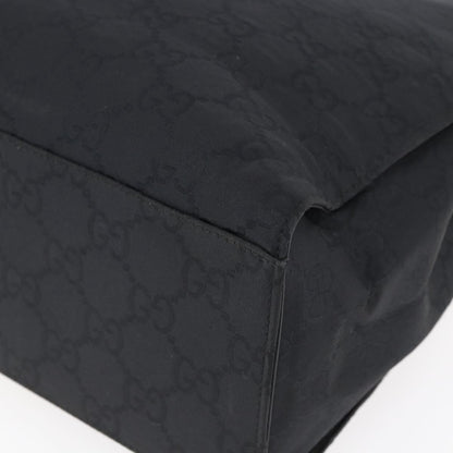 Gucci Vintage Bamboo Handle Tote GG Nylon, BLACK, NYLON, Tote bag