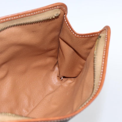 Celine Macadam Pochette Canvas and Leather, BROWN, CANVAS, Clutche & pouche