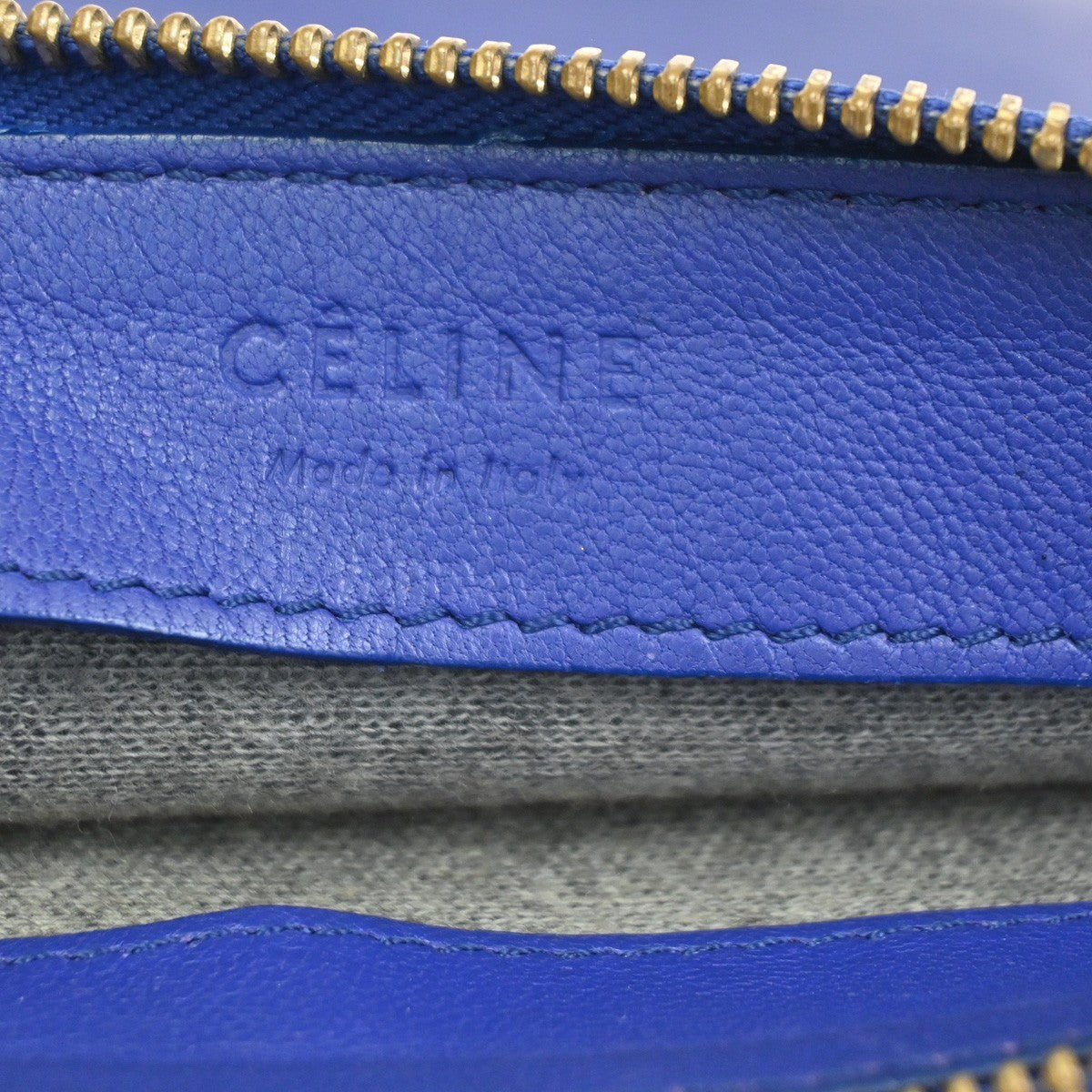 Celine Trio Crossbody Bag Leather, Blue, Leather, Shoulder Bag