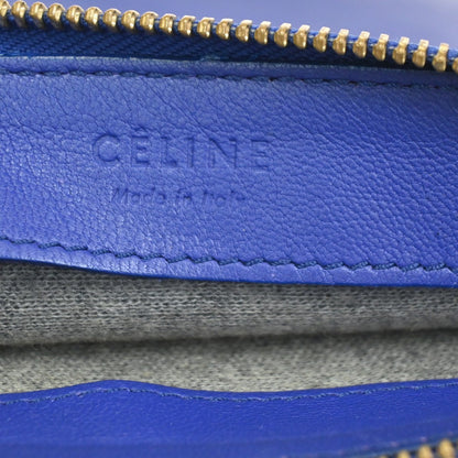 Celine Trio Crossbody Bag Leather, Blue, Leather, Shoulder Bag