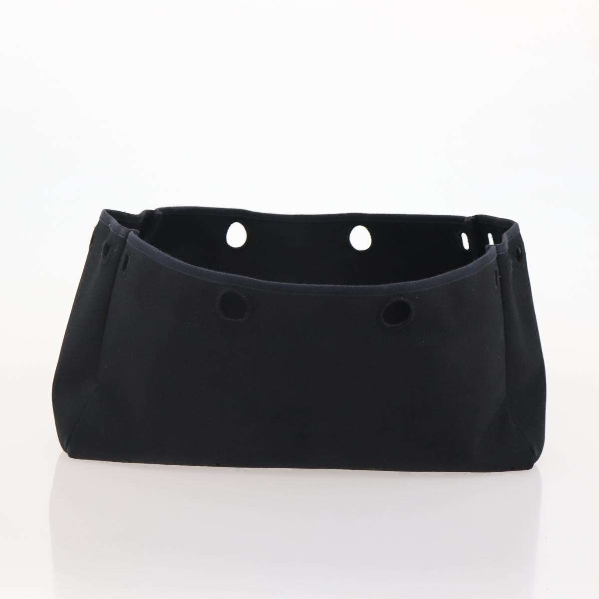 Hermes Herbag Cabas Toile and Leather, Black, Canvas, Tote Bag