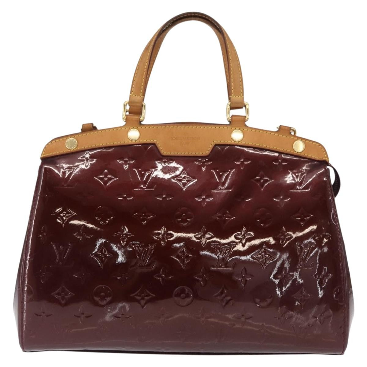 Louis Vuitton Brea Handbag Monogram Vernis, BURGUNDY, PATENT_LEATHER, Handbag
