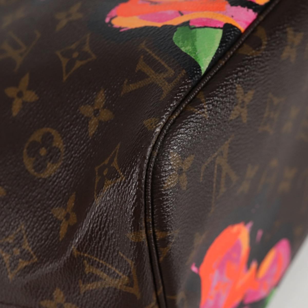 Louis Vuitton Neverfull Tote Limited Edition Monogram Roses, BROWN, CANVAS, Tote bag