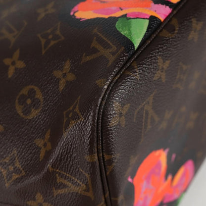 Louis Vuitton Neverfull Tote Limited Edition Monogram Roses, BROWN, CANVAS, Tote bag