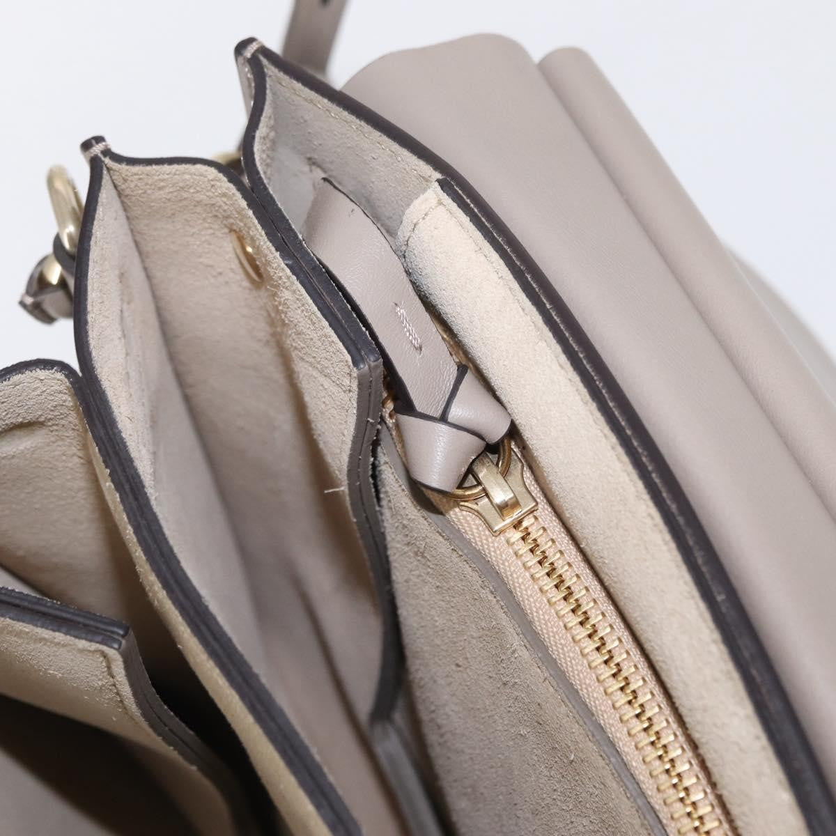 Chloe Faye Shoulder Bag Leather and Suede, BEIGE, SUEDE, Shoulder bag
