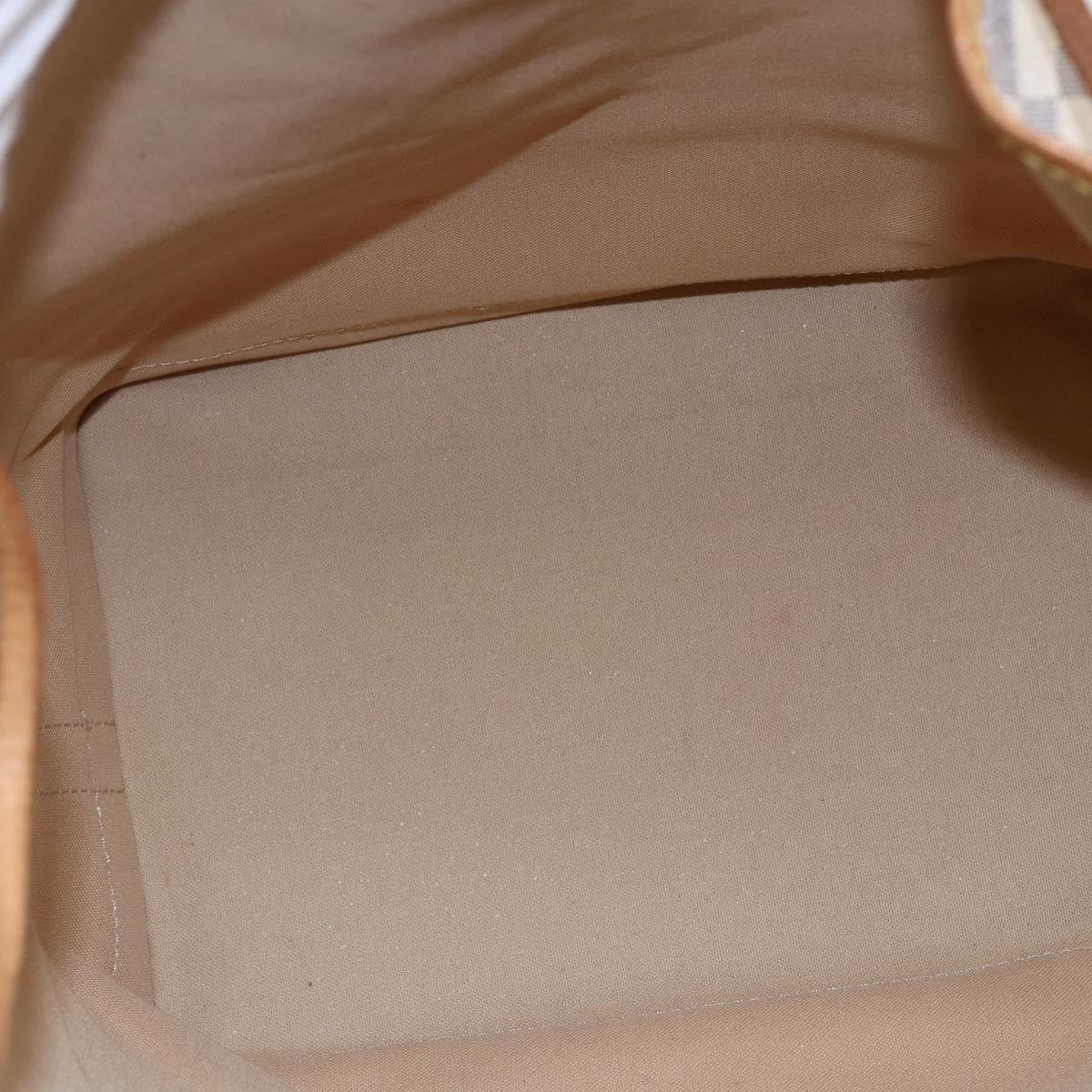 Louis Vuitton Noe Handbag Damier, WHITE, CANVAS, Shoulder bag