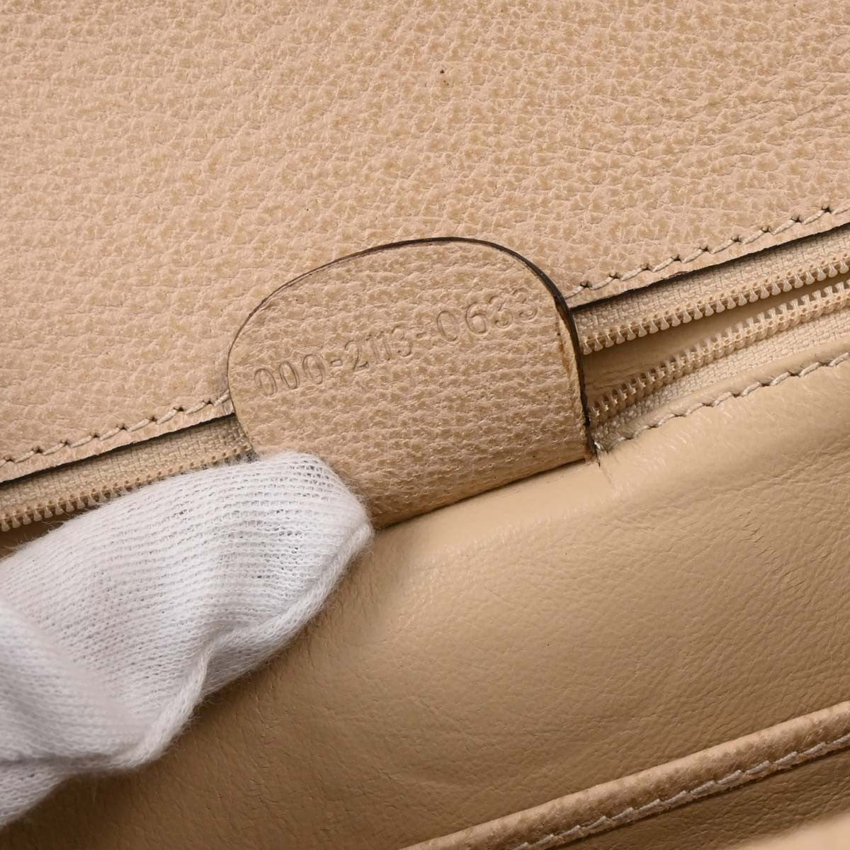Gucci Vintage Convertible Bamboo Top Handle Bag Leather, BEIGE, LEATHER, Handbag