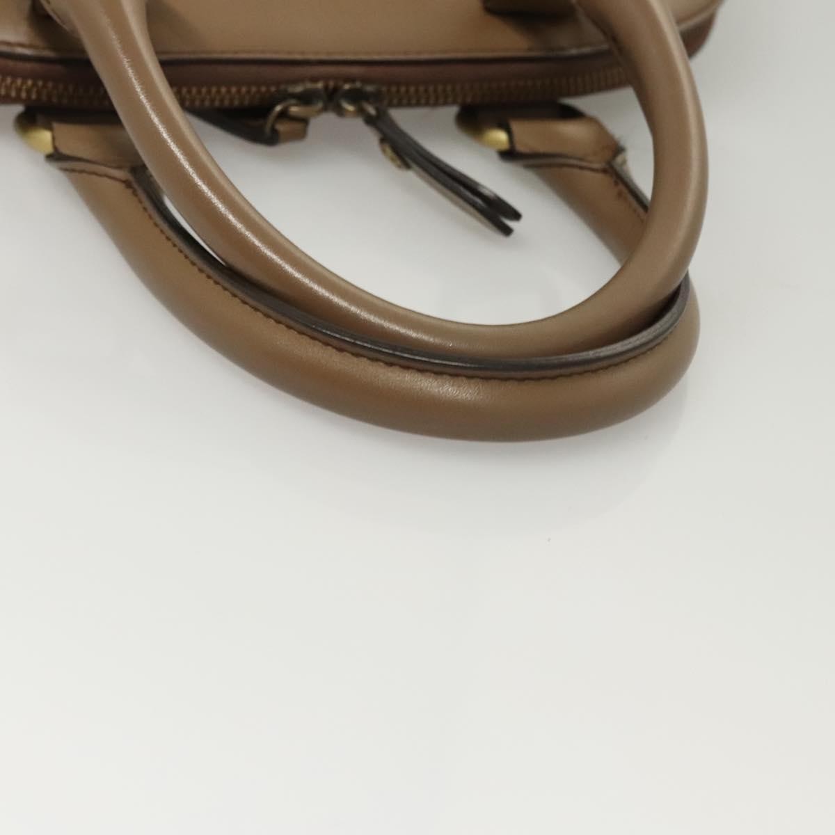 Burberry Vintage Zip Dome Bag Leather, BROWN, LEATHER, Handbag