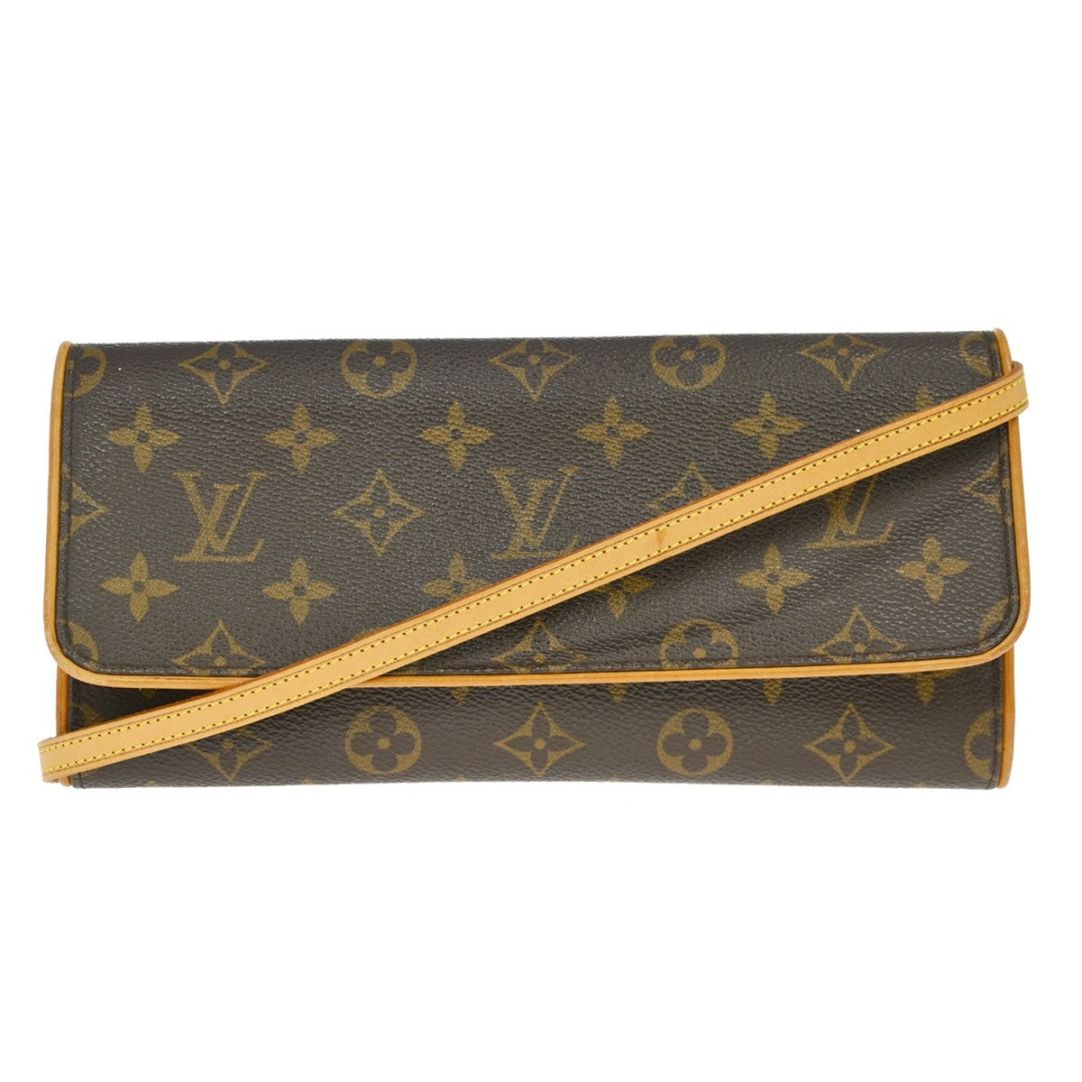 Louis Vuitton Twin Handbag Monogram Canvas, Brown, Canvas, Clutch