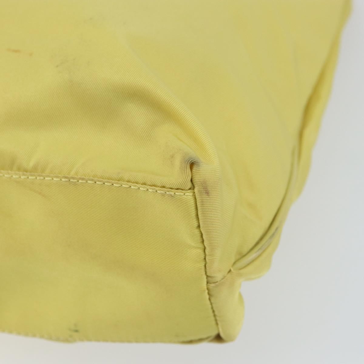 Prada Vintage Tote Nylon, Yellow, Nylon, Tote Bag