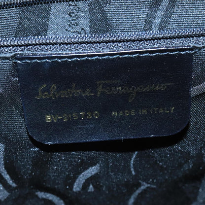 Salvatore Ferragamo Vala Canvas, BLACK, CANVAS, Tote bag