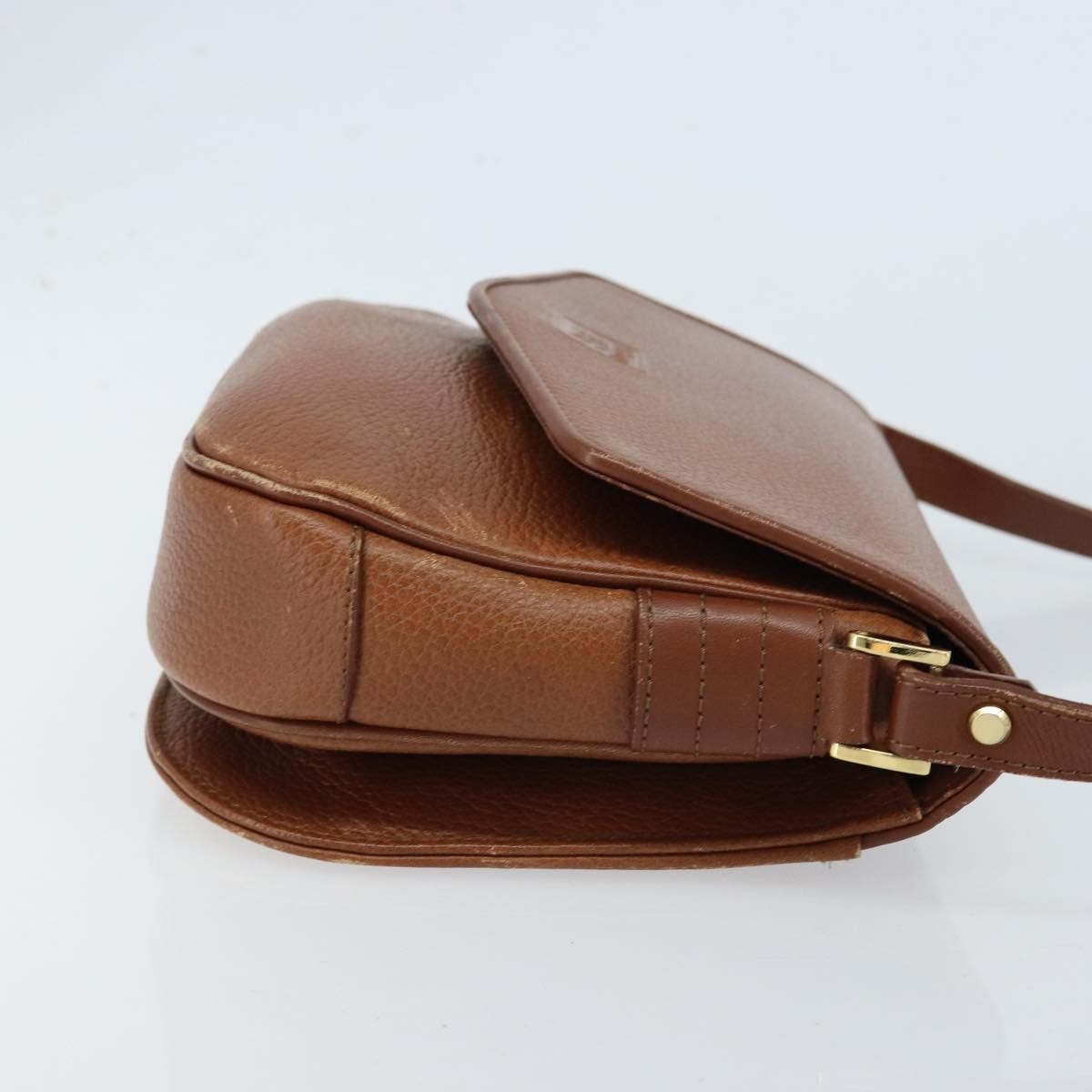 Burberry Flap Shoulder Bag Leather, BROWN, LEATHER, Shoulder bag