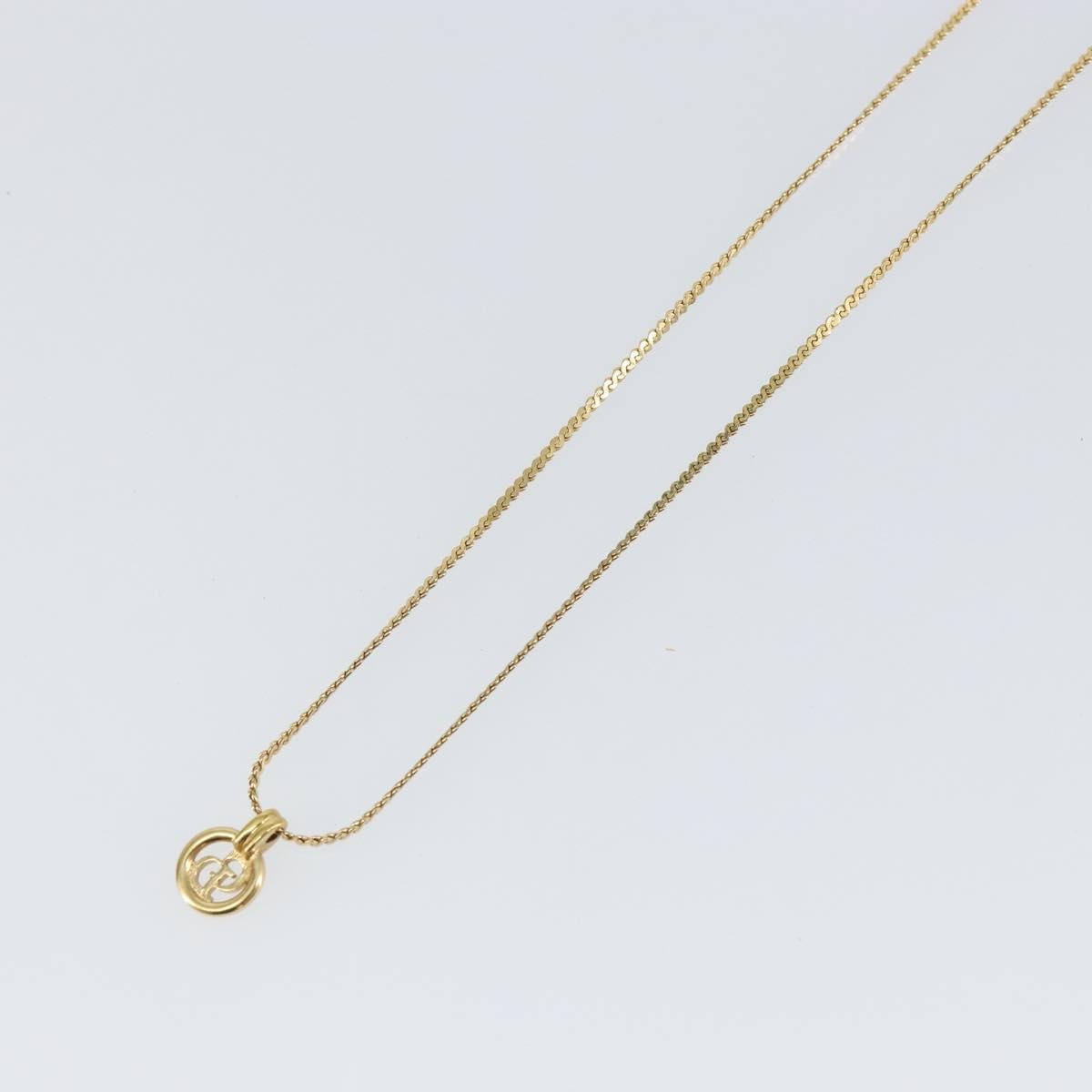 Christian Dior CD Pendant Necklace Metal, GOLD, METAL, Necklace