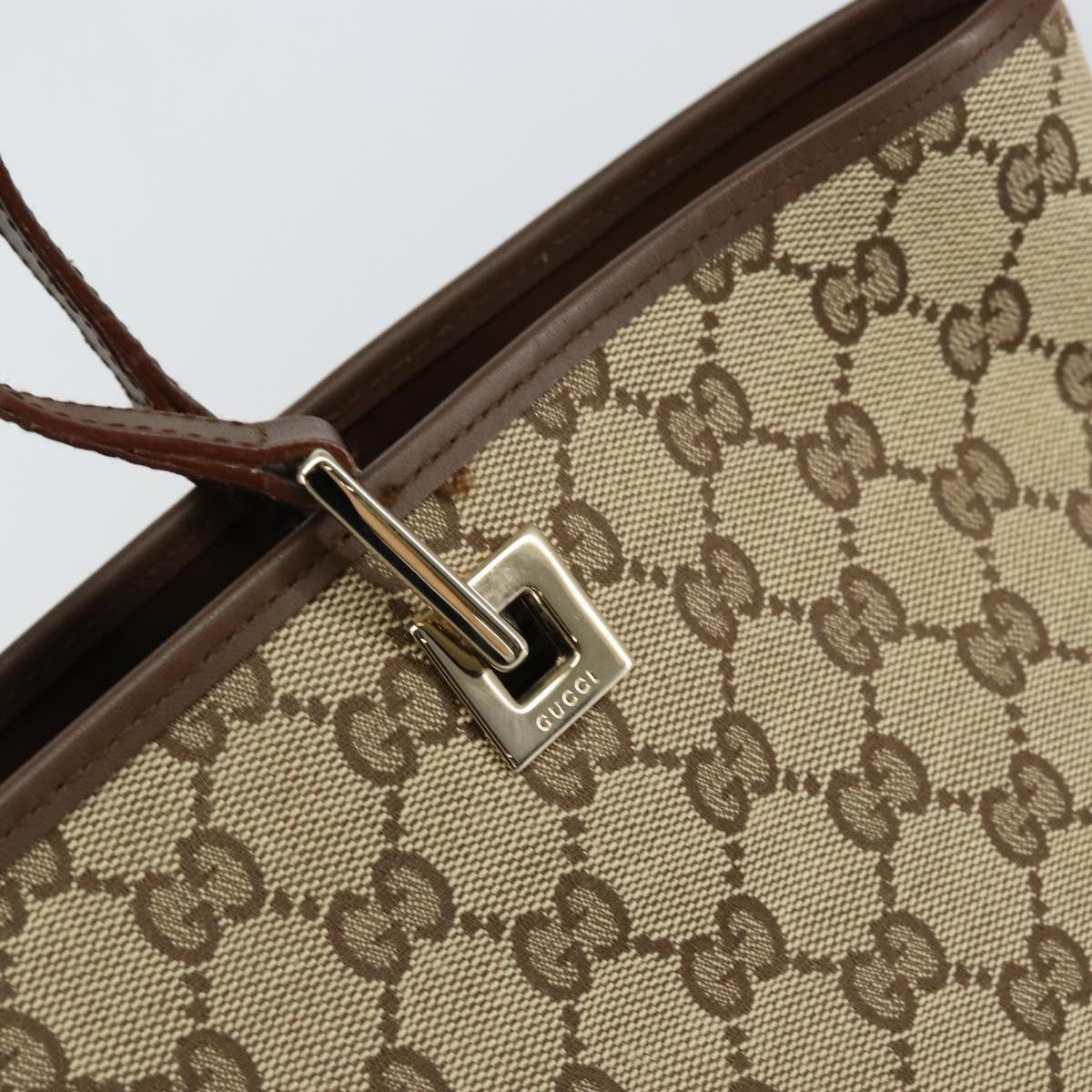 Gucci Vintage Bucket Shopping Tote GG Canvas, BEIGE, CANVAS, Tote bag