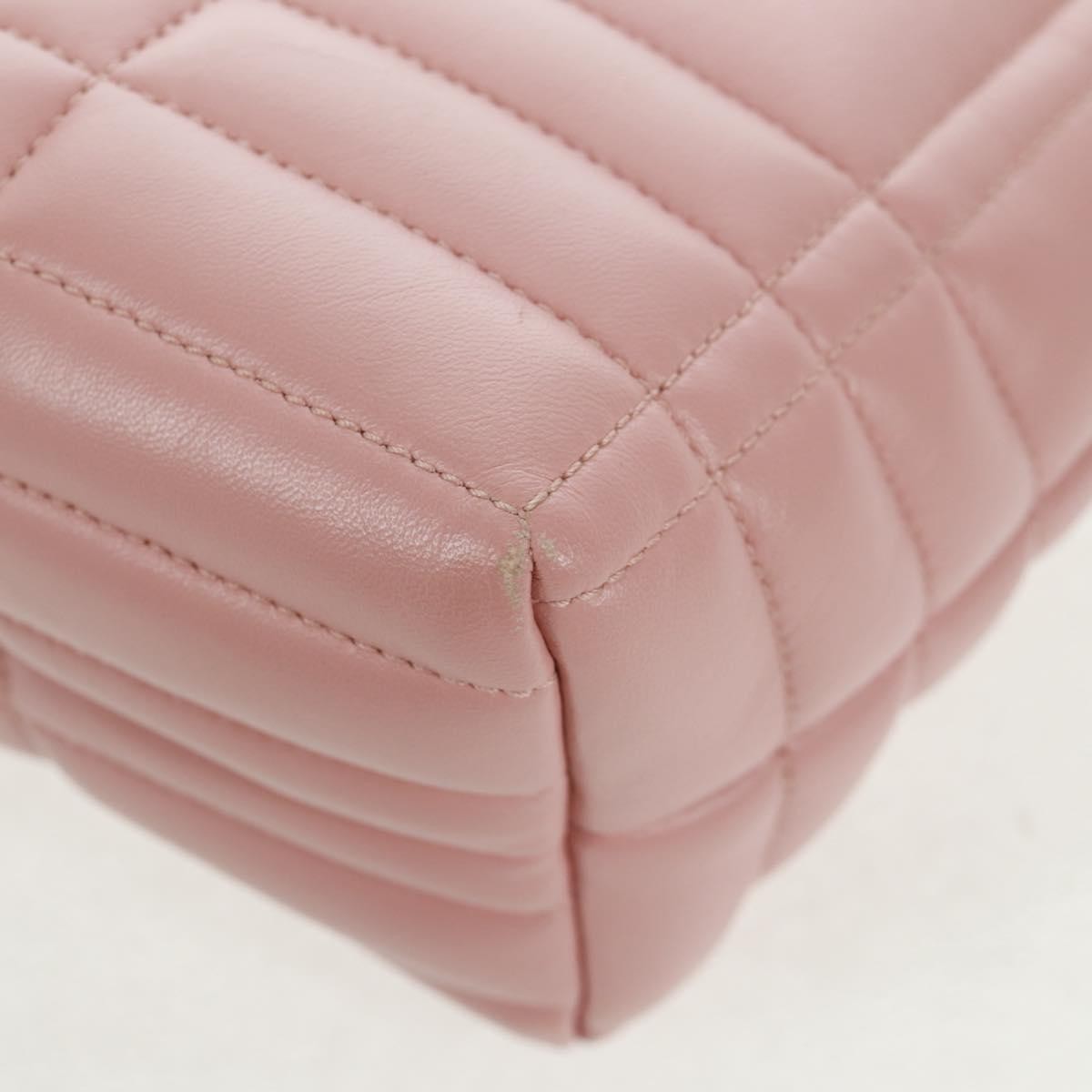 Burberry Lola Zip Shoulder Bag Quilted Leather, PINK, LEATHER, Shoulder bag