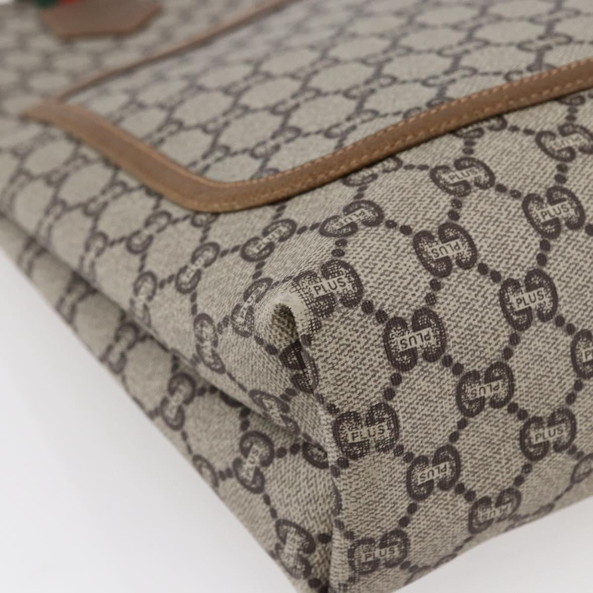 Gucci Vintage Web Strap Tote GG Coated Canvas, BEIGE, CANVAS, Tote bag