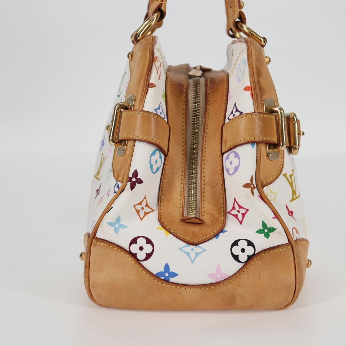 Louis Vuitton Claudia Handbag Monogram Multicolor, WHITE, CANVAS, Handbag