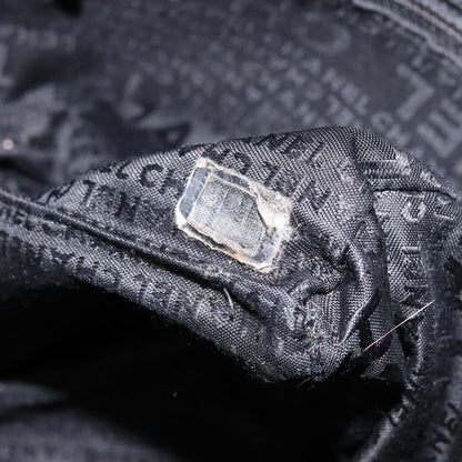 Chanel Square Stitch Tote Quilted Leather, BLACK, LEATHER, Tote bag
