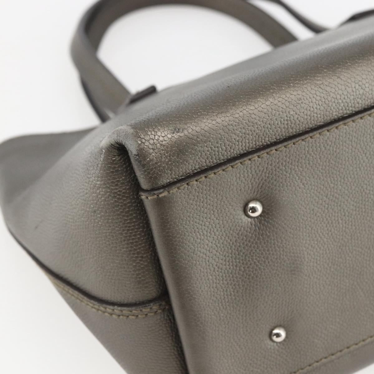 Salvatore Ferragamo Amabel Tote Leather, SILVER, LEATHER, Tote bag