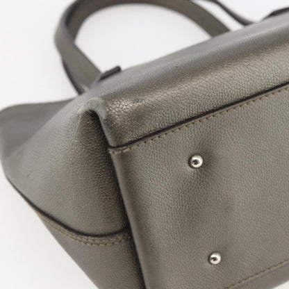 Salvatore Ferragamo Amabel Tote Leather, SILVER, LEATHER, Tote bag