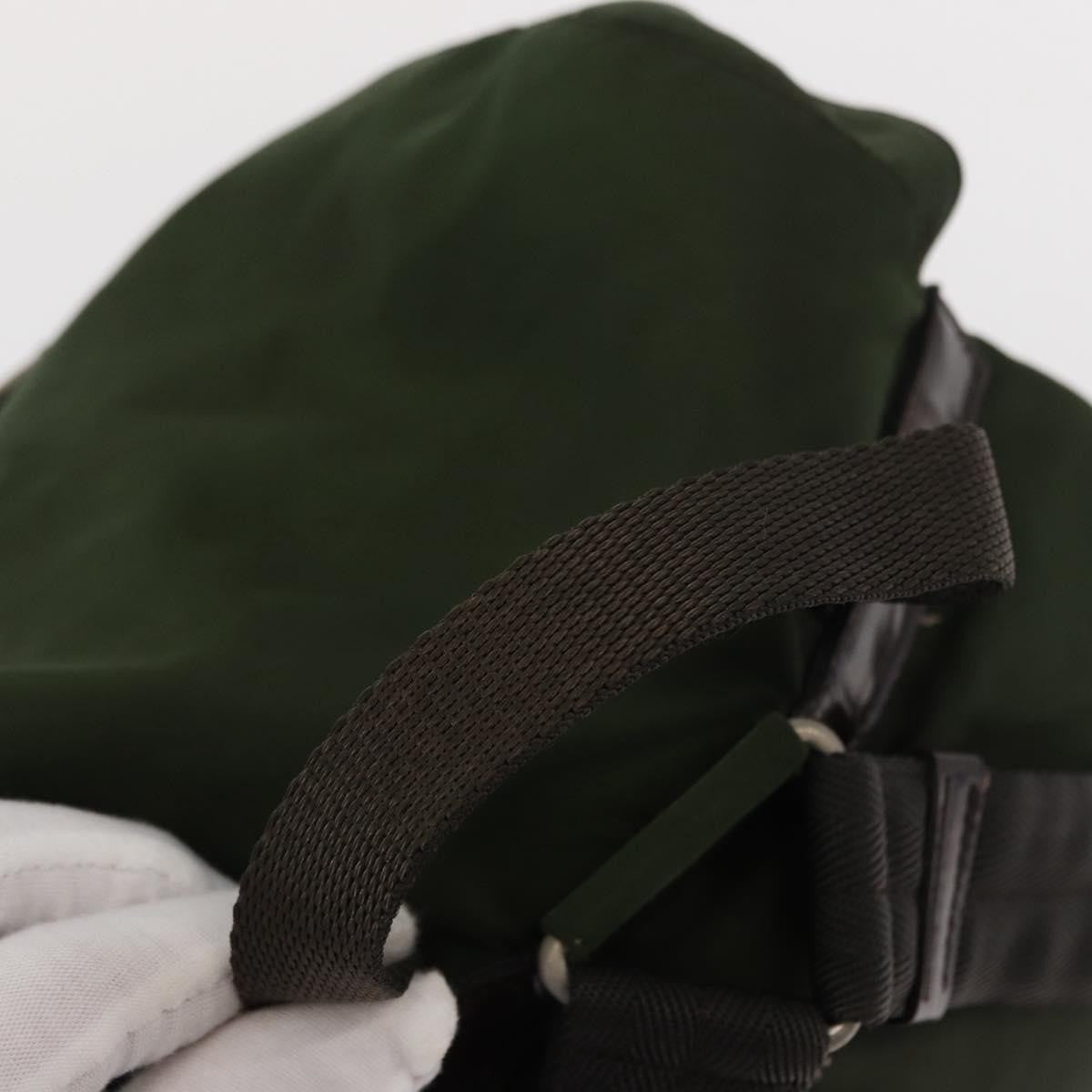 Prada Double Front Pocket Backpack Tessuto, Khaki, Nylon, Backpack