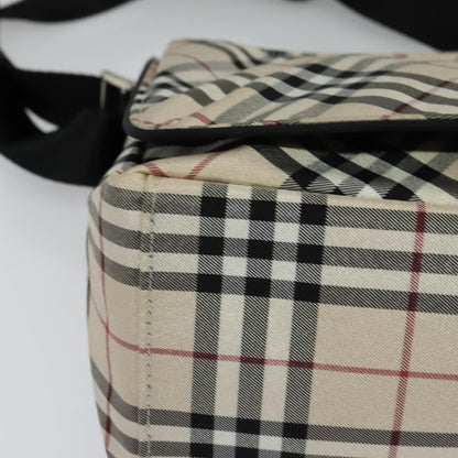 Burberry Nova Check Blue Label Nylon, Beige, Nylon, Shoulder Bag