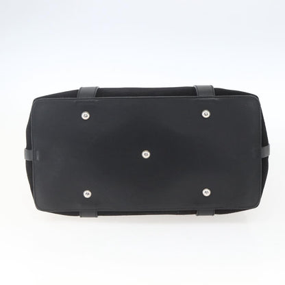Salvatore Ferragamo Gancini handbag Suede, BLACK, SUEDE, Handbag