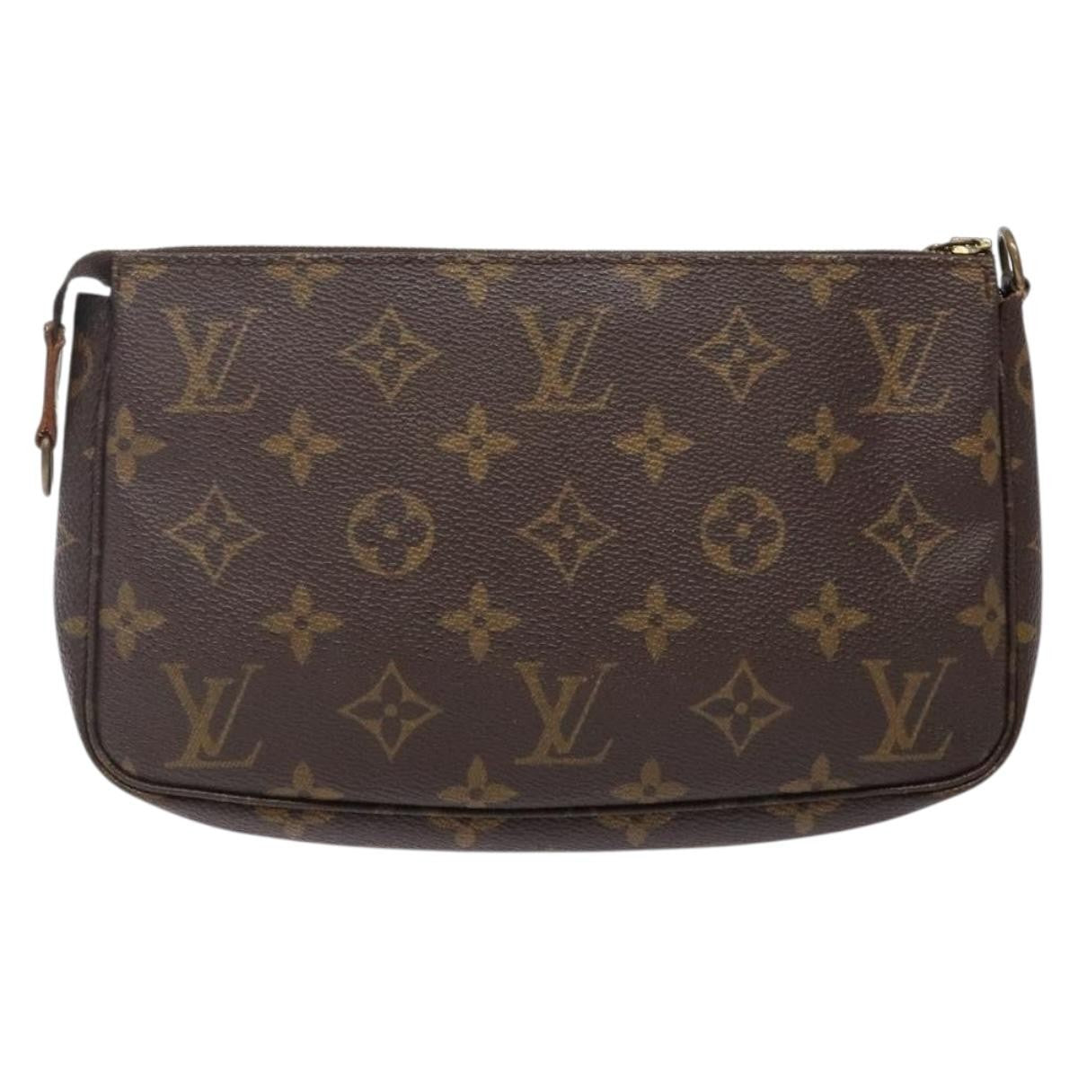 Louis Vuitton Pochette Accessoires Monogram Canvas, BROWN, CANVAS, Clutche & pouche