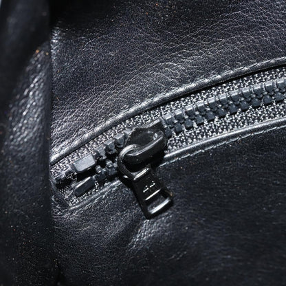Celine Circle Logo Shoulder Bag Leather, Black, Leather, Shoulder Bag