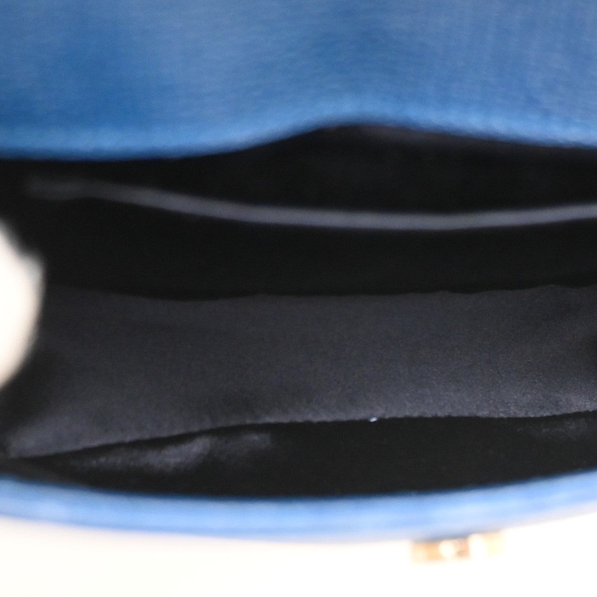 Saint Laurent Chyc Flap Bag Leather, NAVY, LEATHER, Shoulder bag