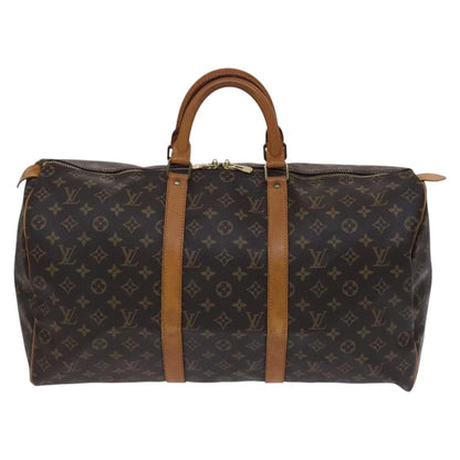 Louis Vuitton Keepall Bag Monogram Canvas, BROWN, CANVAS, Travel bag
