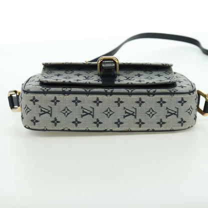 Louis Vuitton Juliette Crossbody Bag Mini Lin, BLUE, CANVAS, Shoulder bag
