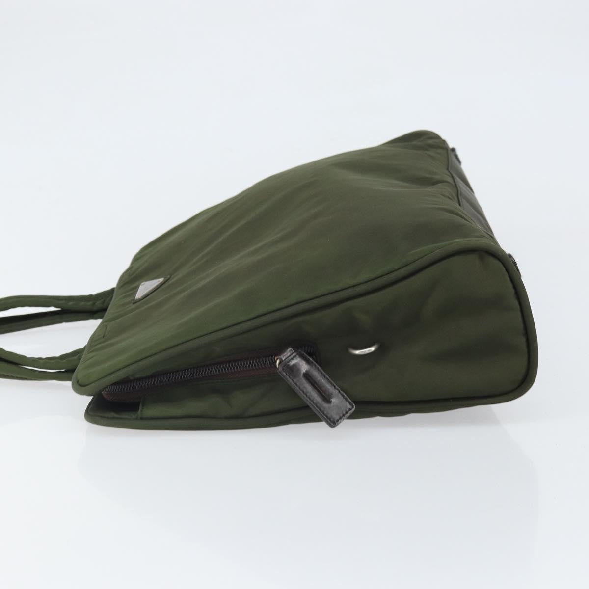 Prada Vintage Zip Handbag Tessuto, GREEN, NYLON, Handbag