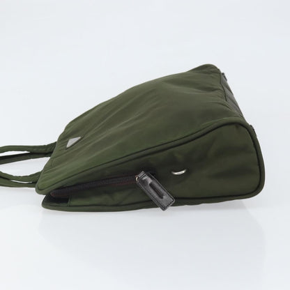 Prada Vintage Zip Handbag Tessuto, GREEN, NYLON, Handbag